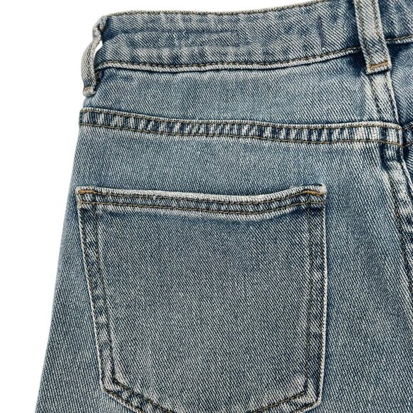 PACSUN Women's Mom Shorts Raw Hem Distressed 100% Cotton Denim Shorts Size 25 - Picture 10 of 13